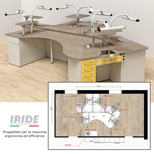 ZAHNTECHNISCHER ARBEITSTISCH FÜR MAXIMALE ERGONOMIE UND EFFIZIENZ