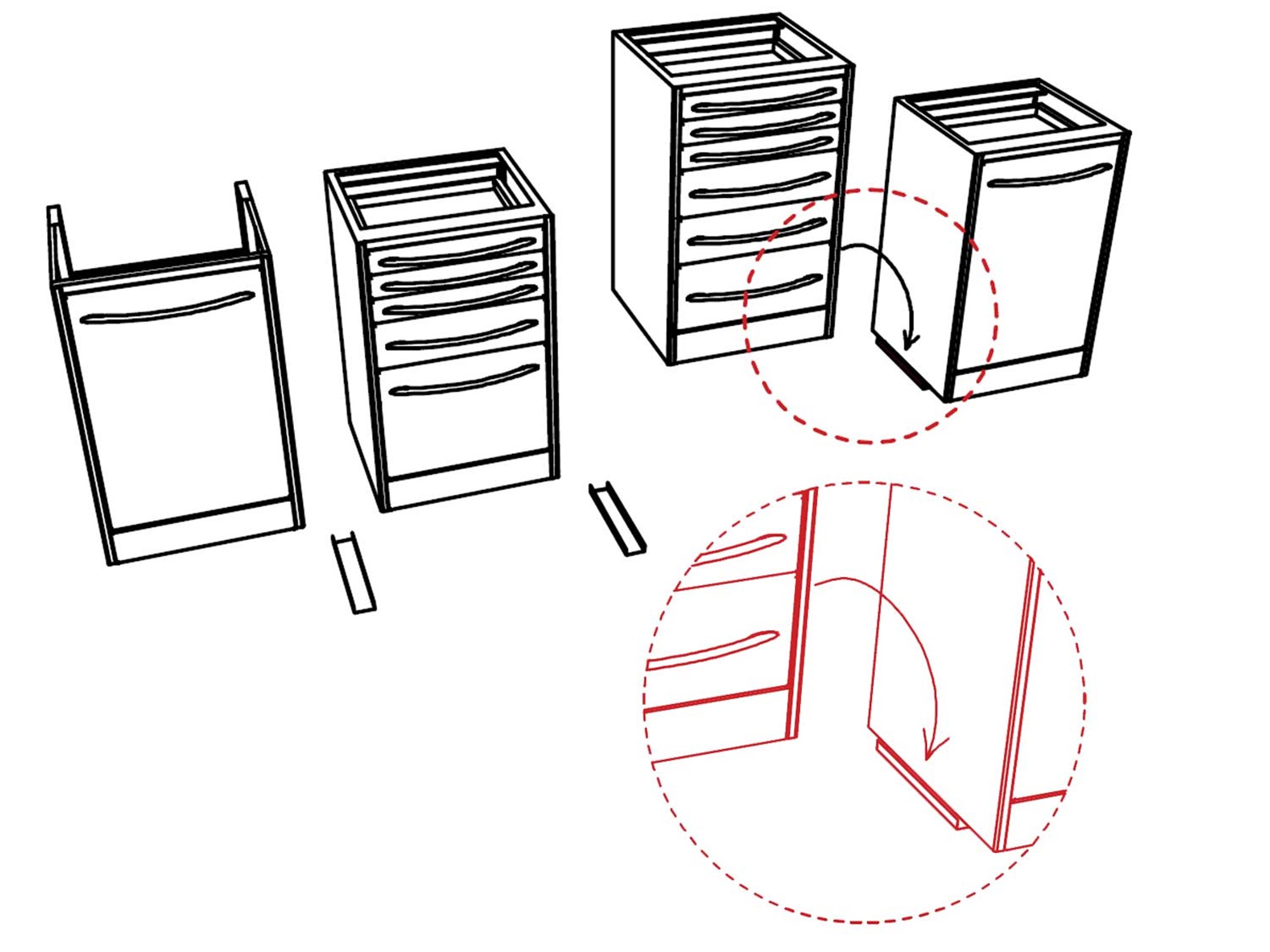 We design to facilitate assembly