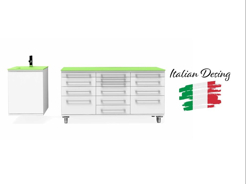 ✔ LA FANTASIA ITALIANA PER IL DESIGN DI IRIDE INTERNATIONALI designer di IRIDE INTERNATIONAL ( ▶ https://www.irideinternational.com/ ) sono apprezzati per la loro abilità nell'integrare forme creative ed eleganti con funzionalità ergonomiche e pratiche. Gli arredi odontoiatrici sono progettati tenendo conto della comodità e della funzionalità per gli utilizzatori, oltre che della loro esperienza visiva generale. I nostri designer utilizzano diverse tecniche innovative per creare arredamenti ergonomicamente equilibrati che possano soddisfare le esigenze di chiunque entri nello studio dentistico.✔ PERCHÉ SCEGLIERE I MOBILI IRIDE INTERNATIONAL PER IL TUO STUDIO DENTISTICOI nostri mobili odontoiatrici hanno lo scopo di fornire al paziente un ambiente accogliente e confortevole durante le visite dentistiche, oltre che ad offrire al medico un'area di lavoro efficiente ed ergonomica. Progettiamo gli arredamenti odontoiatrici per durare nel tempo e resistere alle condizioni rigide, richieste in ambulatorio (una di queste, ad esempio, potrebbe essere la pulizia frequente per la massima igienizzazione). Sono disponibili in un'ampia gamma di stili, dimensioni e materiali che si adattano a qualsiasi spazio o budget, garantendo al contempo comfort e qualità costanti.Grazie alla versatilità del nostro stile italiano, i dentisti possono trovare l'arredo giusto per la propria clinica senza sacrificare la funzionalità o la qualità dell'ambiente creativo in cui operano. Vista la grande professionalità dei nostri designer, i dentisti possono personalizzare i propri arredamenti in base alle proprie preferenze individualmente o con l'aiuto di uno dei nostri esperti in design d'interni specializzato nel settore odontoiatrico.