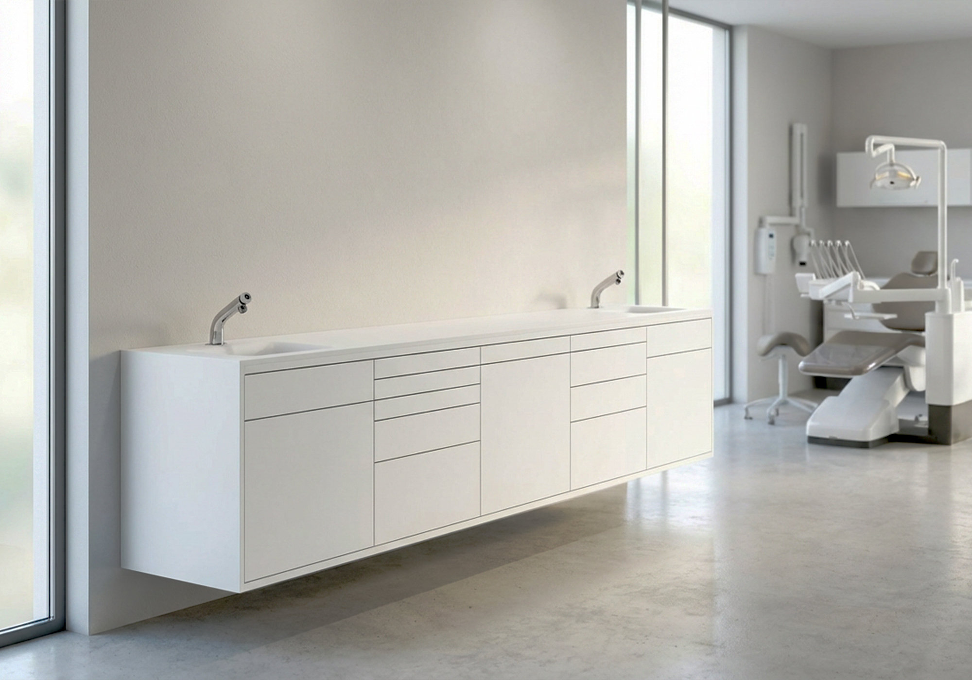 Mobili studio dentistico modello WALL