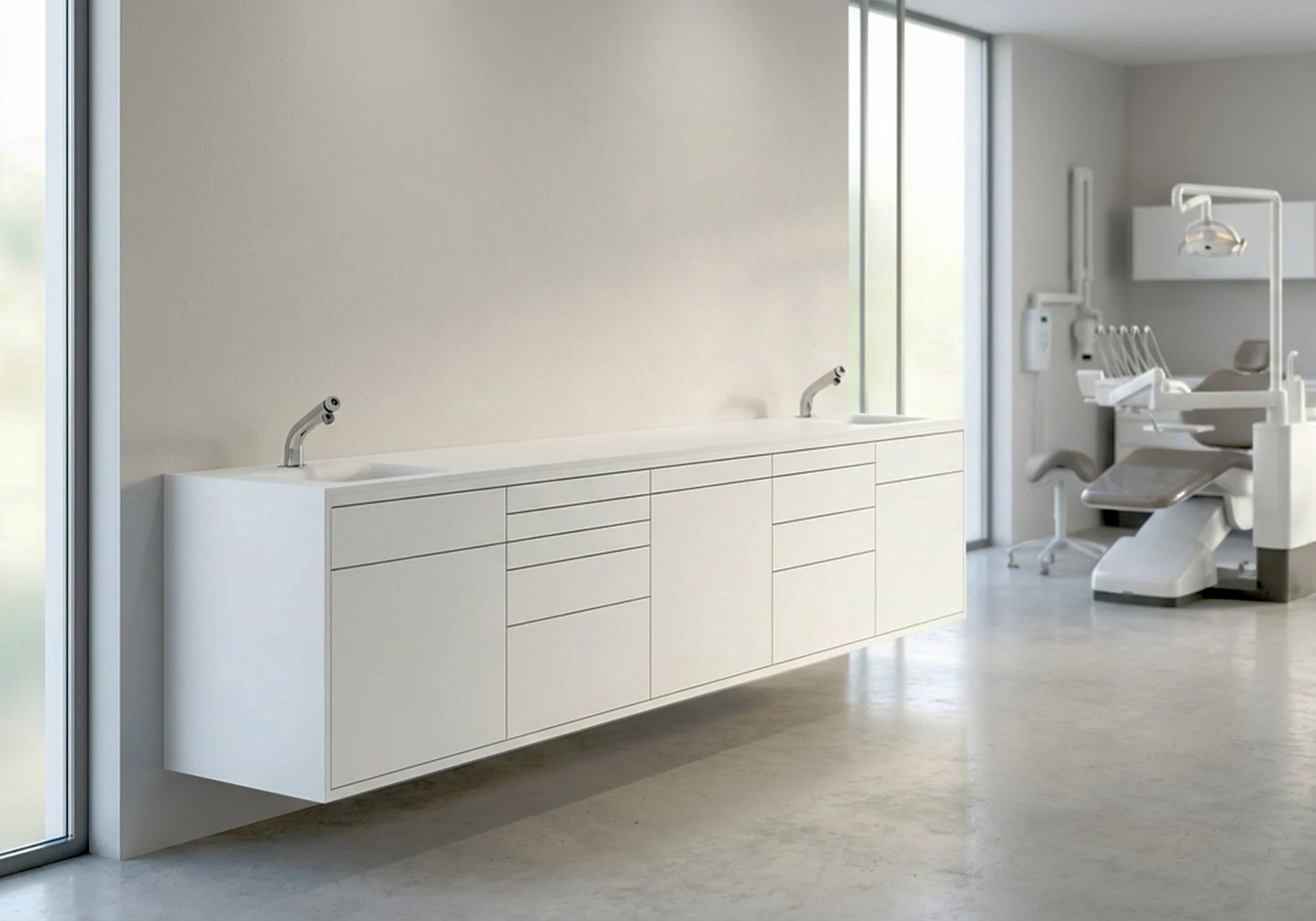 Mobili studio dentistico modello WALL